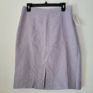 Rena Rowan Textured Lavender Pencil Skirt NWT Women’s 10 Lined Midi Slit Career